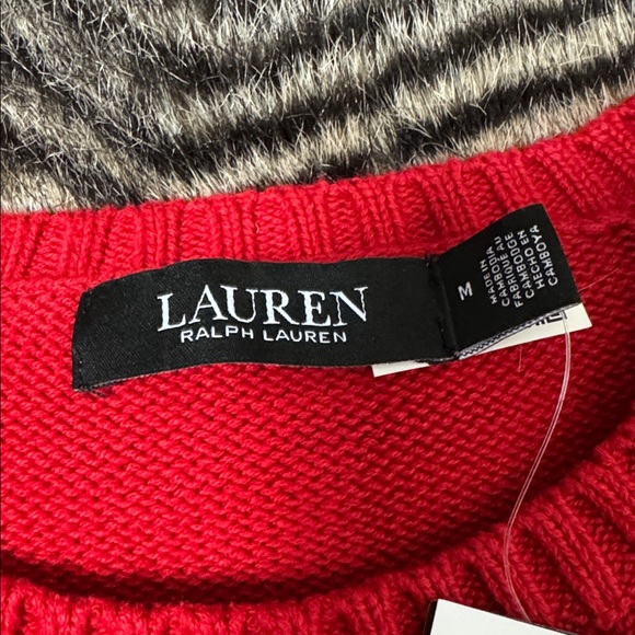 Lauren Ralph Lauren red beagle dog sweater brand new women’s M - Picture 5 of 7